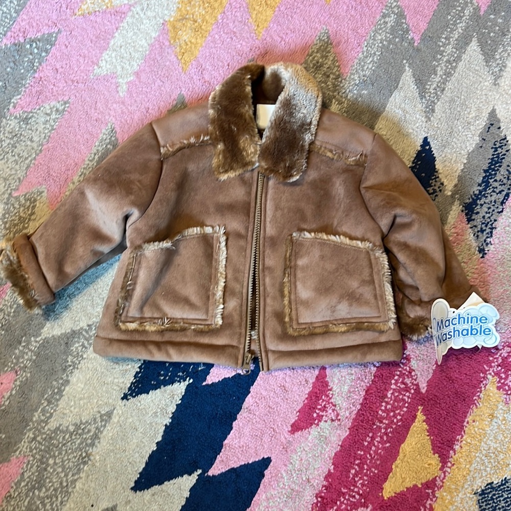 NWT Wigeon faux suede and faux fur jacket
